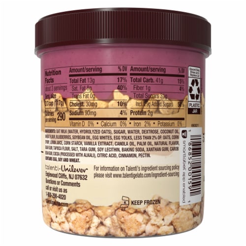 Talenti® Dairy-Free Blueberry Crumble Gelato Layers Perspective: back