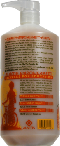 Alaffia Everyday Shea Vanilla Mint Shampoo Perspective: back