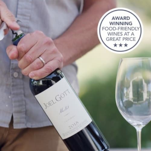 Joel Gott Merlot Wine Perspective: back