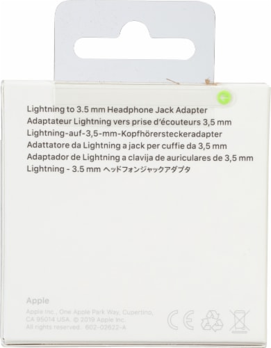 Apple Lightning to 3.5mm Headphone Jack Adapter - White, 1 ct - Fred Meyer