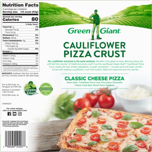 Green Giant Original Cauliflower Pizza Crust Perspective: back