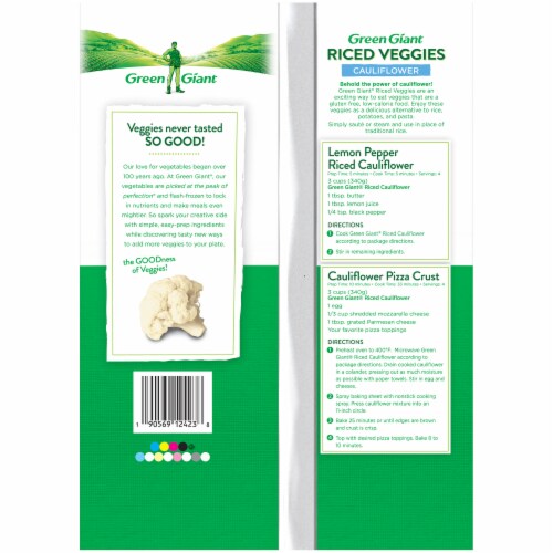 Green Giant Frozen Cauliflower Riced Veggies Perspective: back
