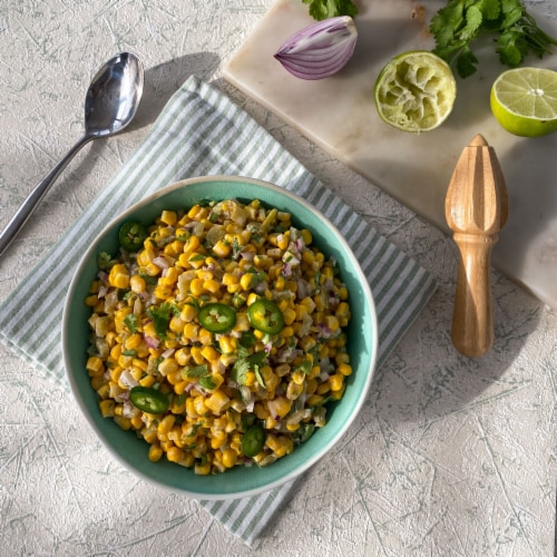 Green Giant Simply Steam Seasoned Garlic Parmesan Street Corn Perspective: back