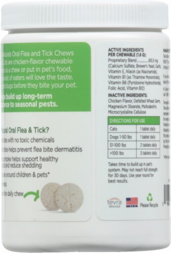 Tevrapet Natural Chew Flea & Tick Chew Perspective: back