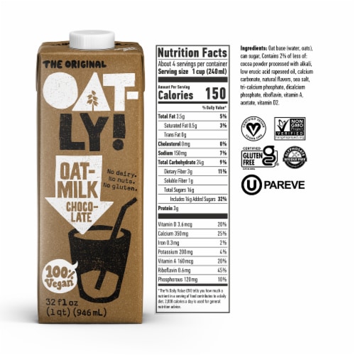 Oatly Chocolate Oat Milk Perspective: back