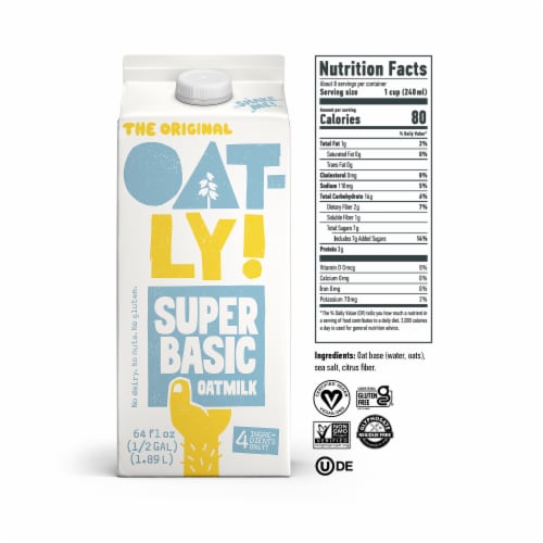 Oatly Original Super Basic Oatmilk Perspective: back
