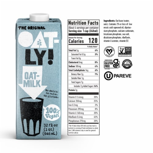 Oatly Original Oat Milk Perspective: back