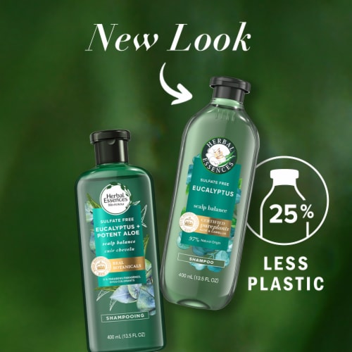 Herbal Essences bio:renew Aloe + Eucalyptus Sulfate Free Scalp Balance Shampoo Perspective: back