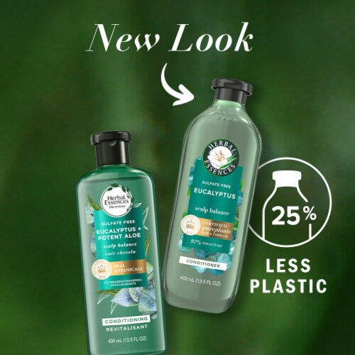 Herbal Essences bio:renew Eucalyptus + Potent Aloe Conditioner Perspective: back