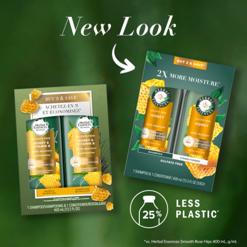 Herbal Essences bio:renew Sulfate-Free Honey & Vitamin B Shampoo and Conditioner Dual Pack Perspective: back