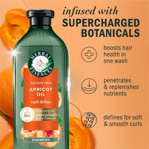 Herbal Essences Apricot Oil Shampoo with Camellia Oil and Aloe Vera Sulfate Free for all Hair Types Perspective: back