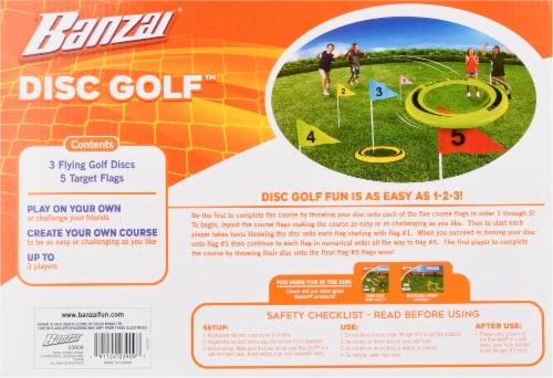 Banzai® Disc Golf™ Set Perspective: back