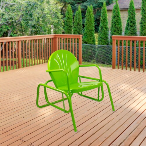Lime green garden raisiny chairs
