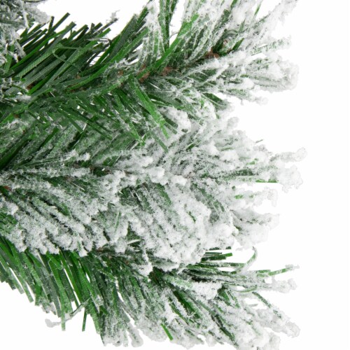 Northlight 22 Flocked Pine Full Artificial Christmas Tree in Burlap Base - Unlit Perspective: back