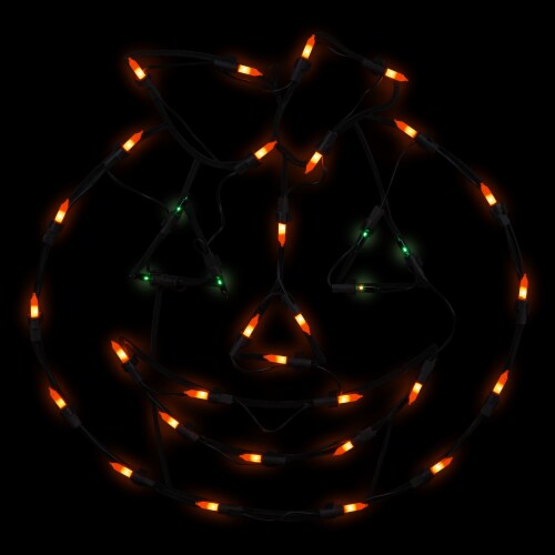 Northlight 14 Lighted Jack-O-Lantern Halloween Double Sided Window Silhouette Decoration Perspective: back