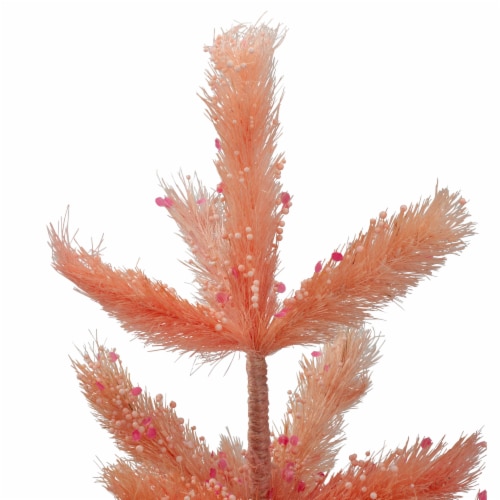 Northlight 2' Medium Pink Pastel Peach Sisal Pine Artificial Easter Tree - Unlit Perspective: back