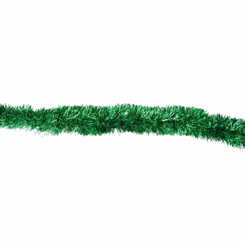 Northlight 12' Traditional Green Christmas Tinsel Garland Unlit, 1