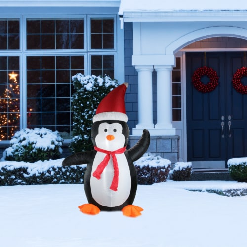 Northlight LED Lighted Inflatable Penguin Outdoor Christmas Decoration - 4' Perspective: back