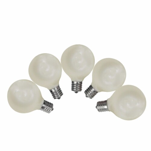 Northlight 10ct Pearl White G50 Globe Replacement Bulbs Perspective: back