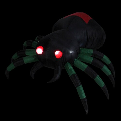 Northlight 3.5' Spooky Town Lighted Inflatable Halloween Spider Outdoor Yard Decoration Perspective: back