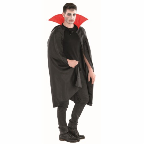 Northlight Black and Red Vampire Cape Boy Child Halloween Costume - Large Perspective: back