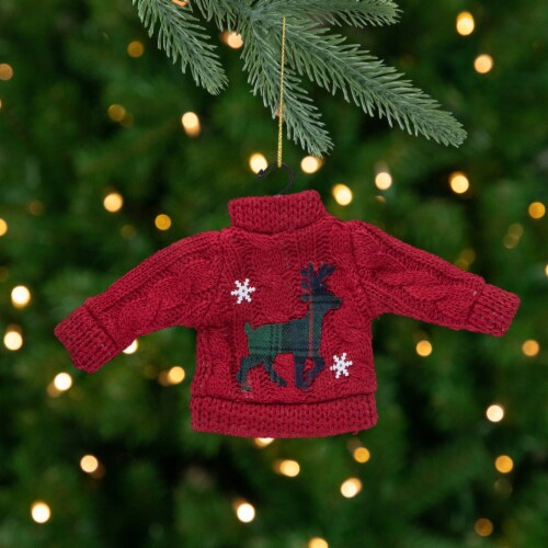 Reindeer in Sweater Christmas Decoration