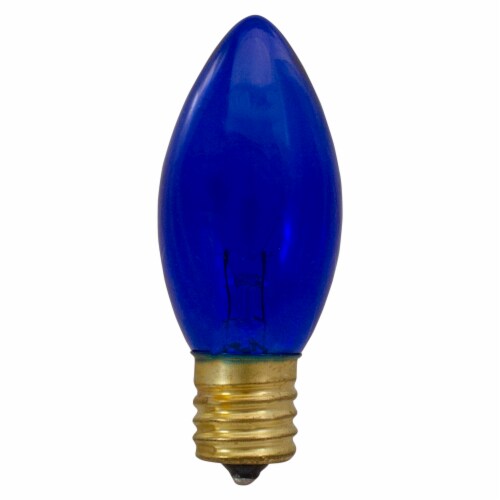 Northlight Pack of 4 Blue C9 Transparent Christmas Replacement Bulbs Perspective: back