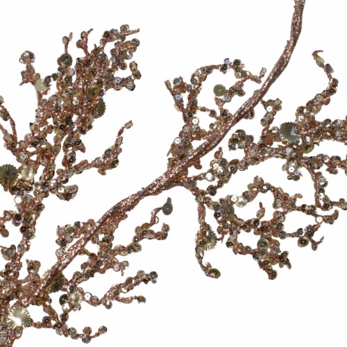 Northlight 6' Rose Gold Artificial Christmas Garland Perspective: back