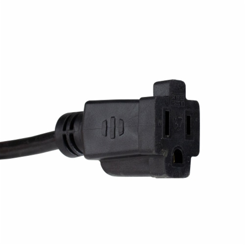 Northlight 20' Black 3-Prong Outdoor Extension Power Cord Perspective: back