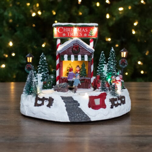 Northlight 9 Lighted and Animated Christmas Tree Farm Winter Scene with
