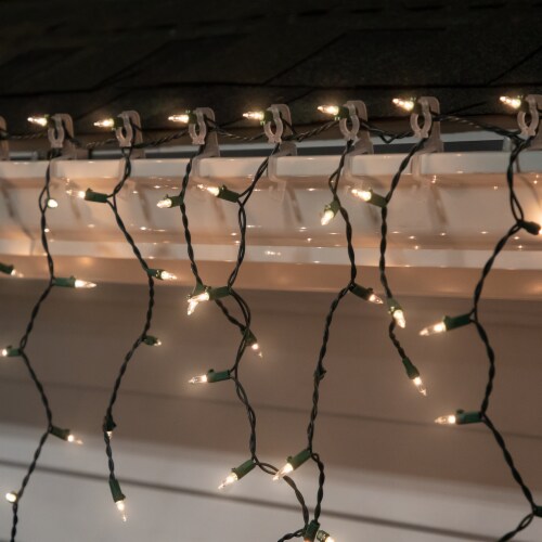 Northlight 26ct Clear Omni All-In-One Universal Gutter and Shingle Christmas Light Clips Perspective: back