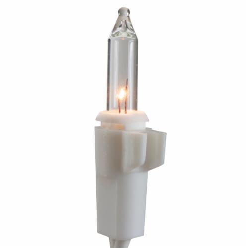 Northlight 100ct Clear Mini Replacement Christmas Lights with Clips for Yard Art Decorations Perspective: back
