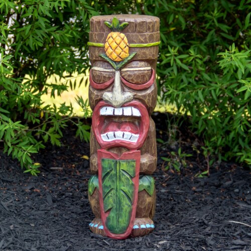 Solar tiki garden statue hotsell