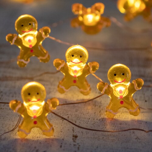 Northlight 20 Count LED Mini Gingerbread Men Christmas Fairy