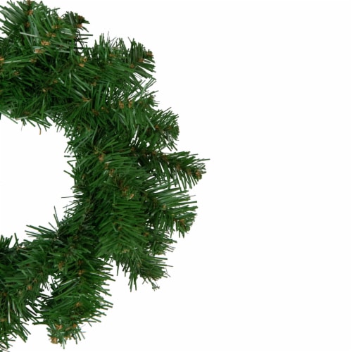 Northlight 8 Deluxe Dorchester Pine Artificial Christmas Wreath - Unlit Perspective: back