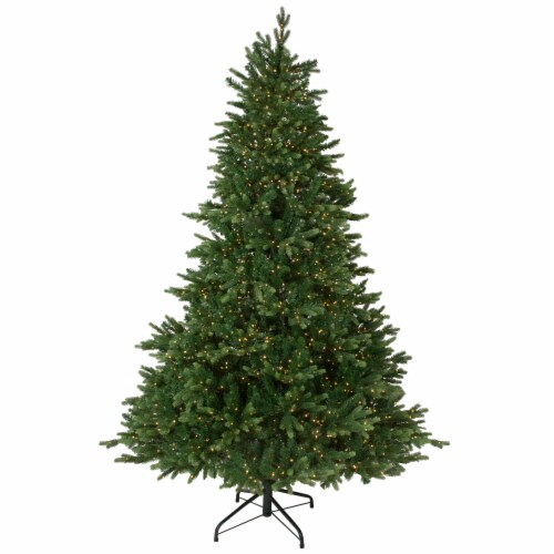 Northlight 7.5' Pre-Lit Full Riverton Fir Artificial Christmas Tree, Warm White Lights Perspective: back