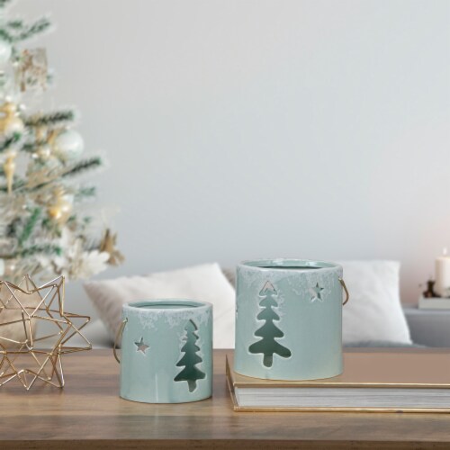 Northlight Pine Tree and Star Cutout Tea Light Christmas Candle Holder 4.25 Green 11 each Kroger