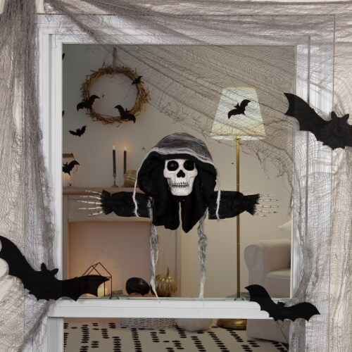Northlight 10 Spooky Skeleton 3-D Halloween Window Decoration Perspective: back