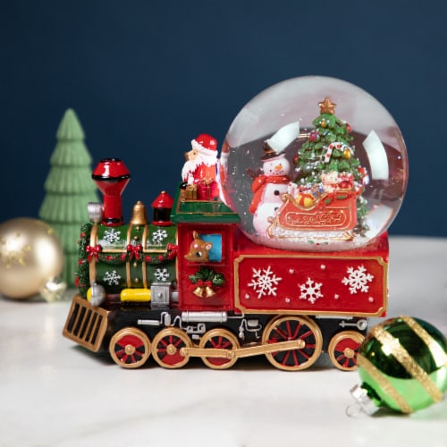 Northlight 8.25 Santa Driving the Christmas Train Musical Snow