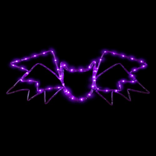 Northlight 23.5 Lighted Bat with 4 Function Controller Window Silhouette Halloween Perspective: back