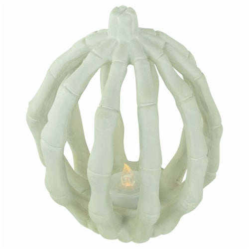 Northlight 6.25 LED Lighted Skeleton Pumpkin Halloween Decoration - Battery Operated Perspective: back