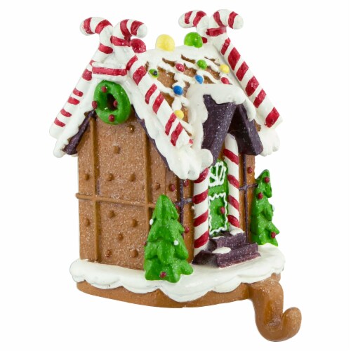 Northlight 5.75 Gingerbread House Christmas Stockin Holder Perspective: back