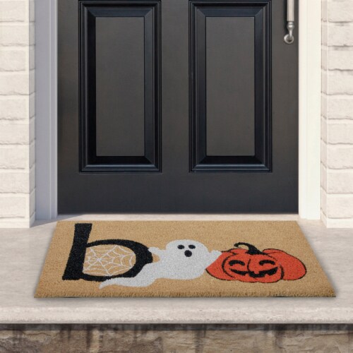 Northlight Natural Coir Boo Halloween Doormat 18 x 30 Perspective: back