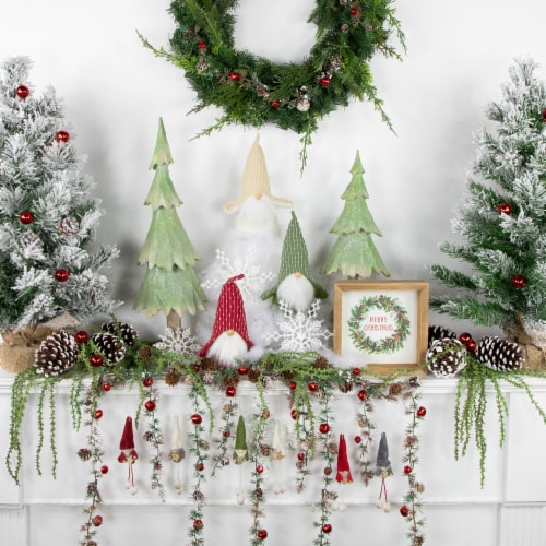 Northlight Set of 3 Standing Plush Gnomes Christmas Fgures 8.5 Perspective: back