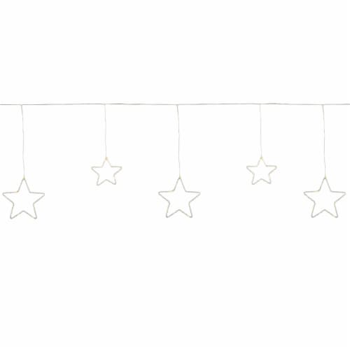 Northlight LED Lighted Stars Christmas Garland, 4ft, Warm White Lights Perspective: back