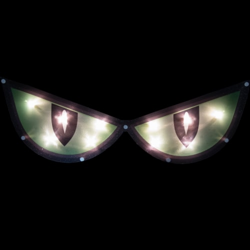 Northlight 20 Lighted Green Eyes Halloween Window Silhouette Decoration Perspective: back