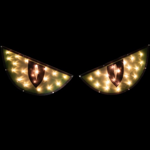 Northlight 42 Lighted Green and Black Eyes Halloween Window Silhouette Decoration Perspective: back