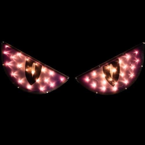 Northlight 42 Lighted Purple and Black Eyes Halloween Window Silhouette Decoration Perspective: back