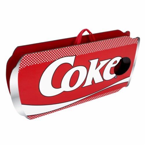 Hey Play 80-BBT09-COKEPOP Coca Cola Cornhole Outdoor Game Set Perspective: back
