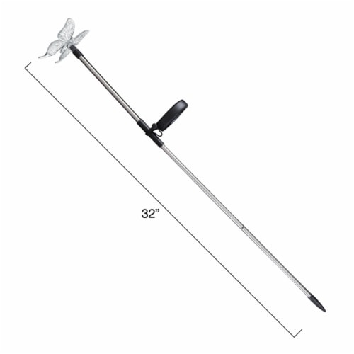 Pure Garden 50-177 Solar Outdoor LED Stake Butterfly, Hummingbird & Dragonfly Light - 3 Piece Perspective: back
